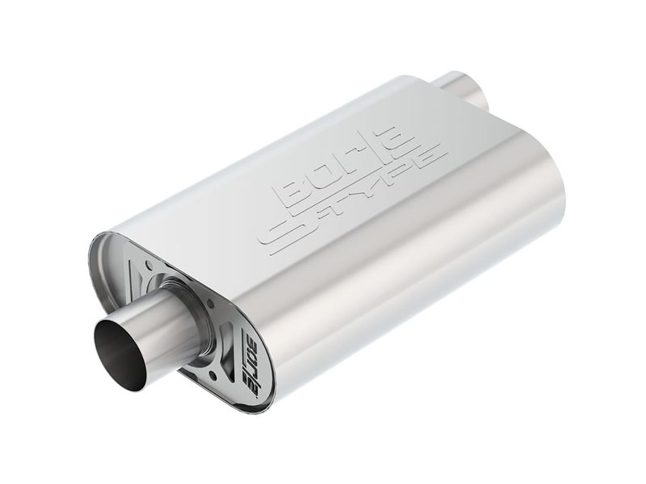 Borla 4.35" x 9" x 14" S-Type CrateMuffler, 2.5" Offset/Center :: 2014-2025 Silverado & GMC Sierra 1500