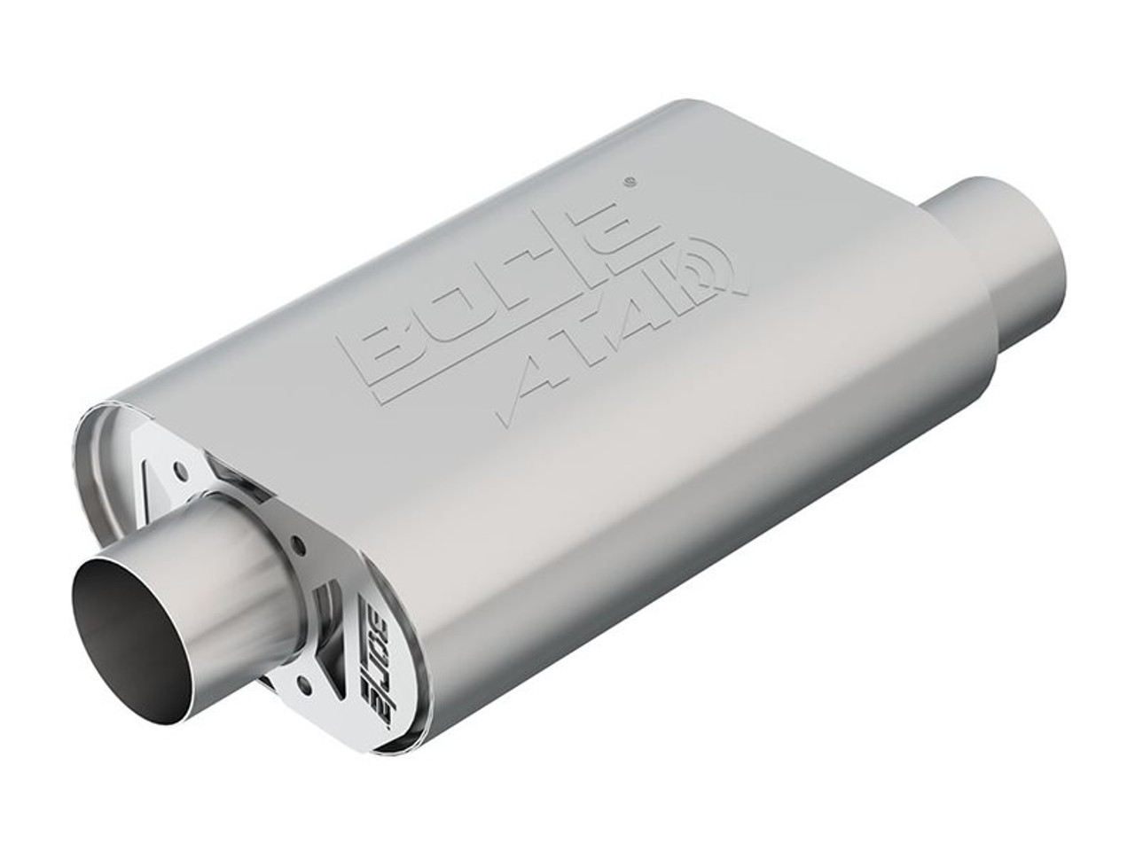 Borla 4.35" x 9" x 14" Atak CrateMuffler, 3" Offset/Center :: 2014-2025 Silverado & GMC Sierra 1500