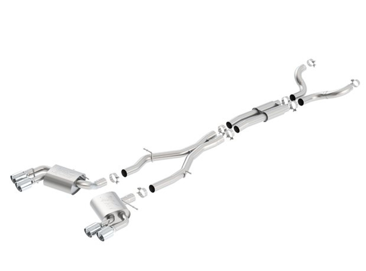 Borla 3" ATAK Cat-Back Exhaust System w/ 4" Quad Polished Tips :: 2016-2024 Camaro SS & ZL1