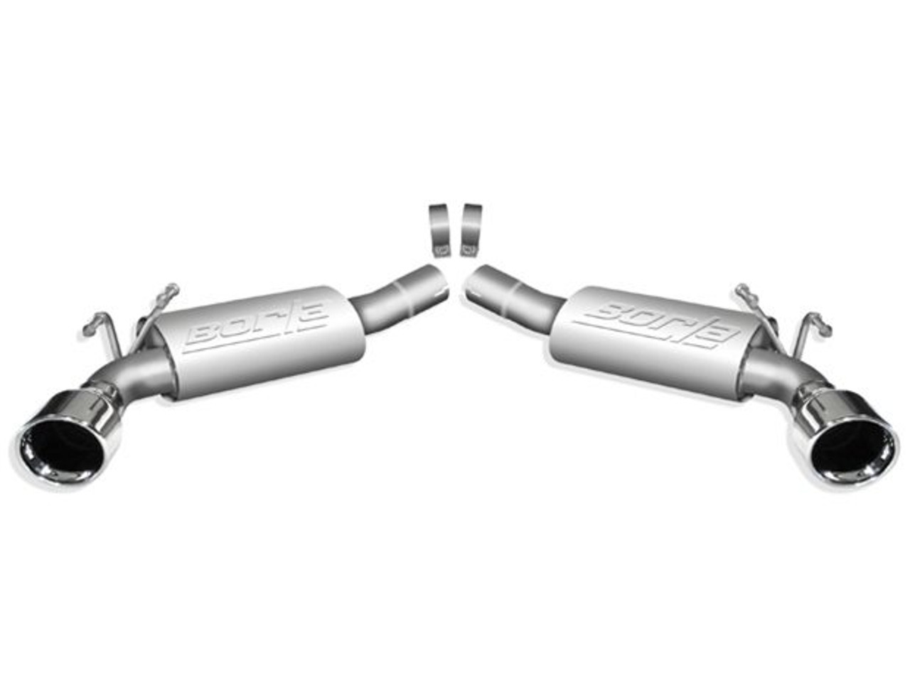 Borla 2.5" Touring Axle-Back Exhaust System w/ 4.5" Dual Polished Tips :: 2010-2013 Camaro SS w/o Ground Effects Package
