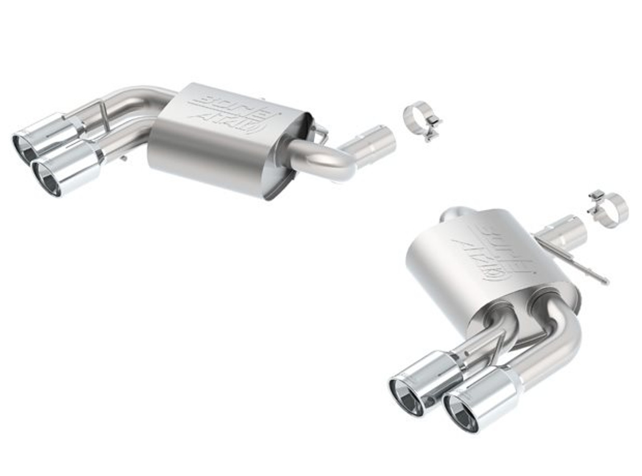 Borla 2.75" ATAK Axle-Back Exhaust System w/ 4" Quad Polished Tips :: 2016-2024 Camaro SS & ZL1