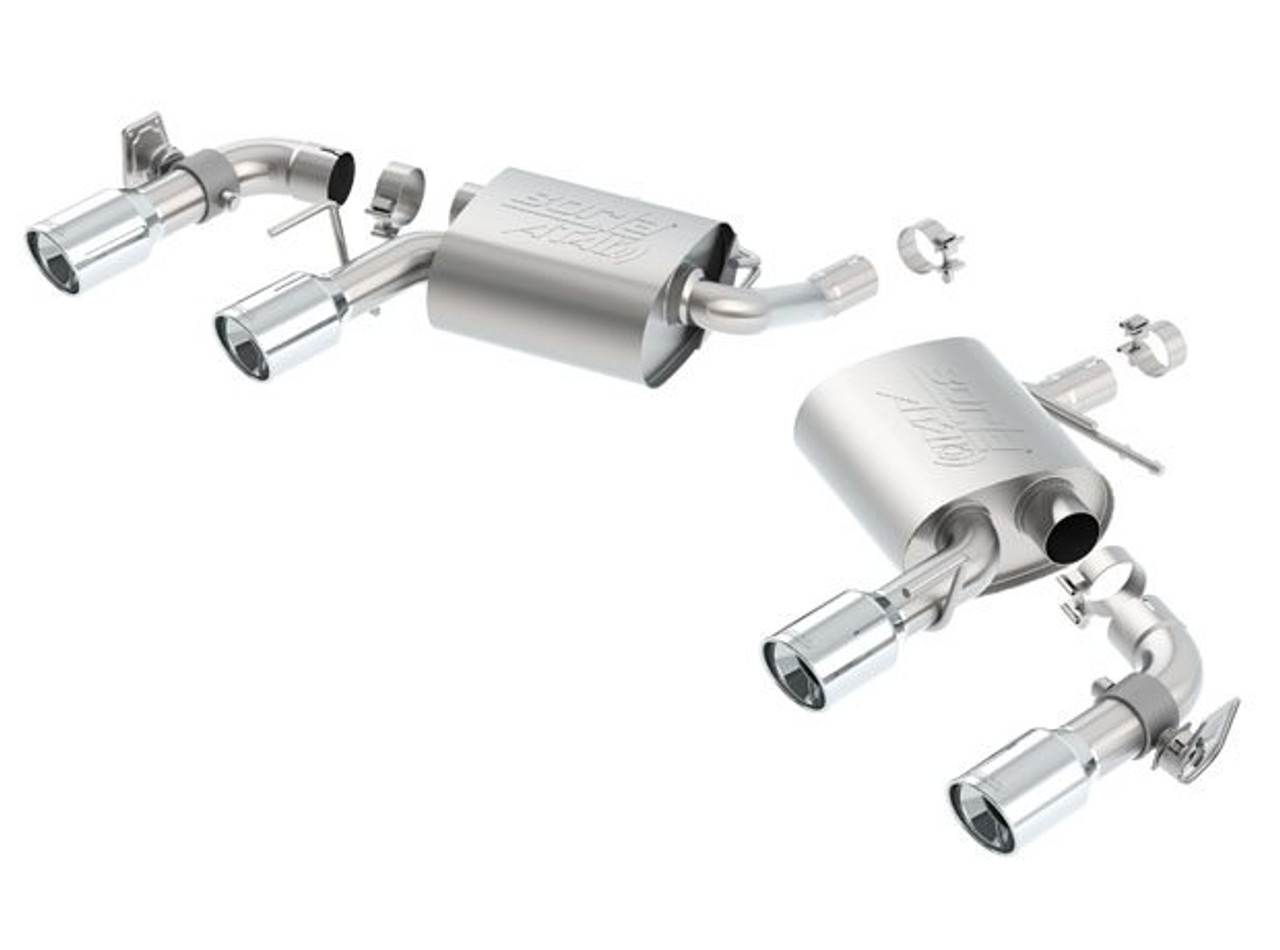 Borla 2.25" ATAK Axle-Back Exhaust System w/ 4.5" Quad Polished Tips :: 2016-2024 Camaro V6 w/ NPP Valves