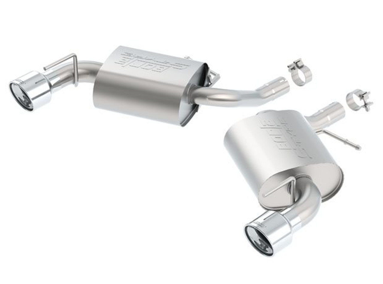 Borla 2.25" S-Type Axle-Back Exhaust System w/ 4.5" Dual Polished Tips :: 2016-2023 Camaro I4 2.0L