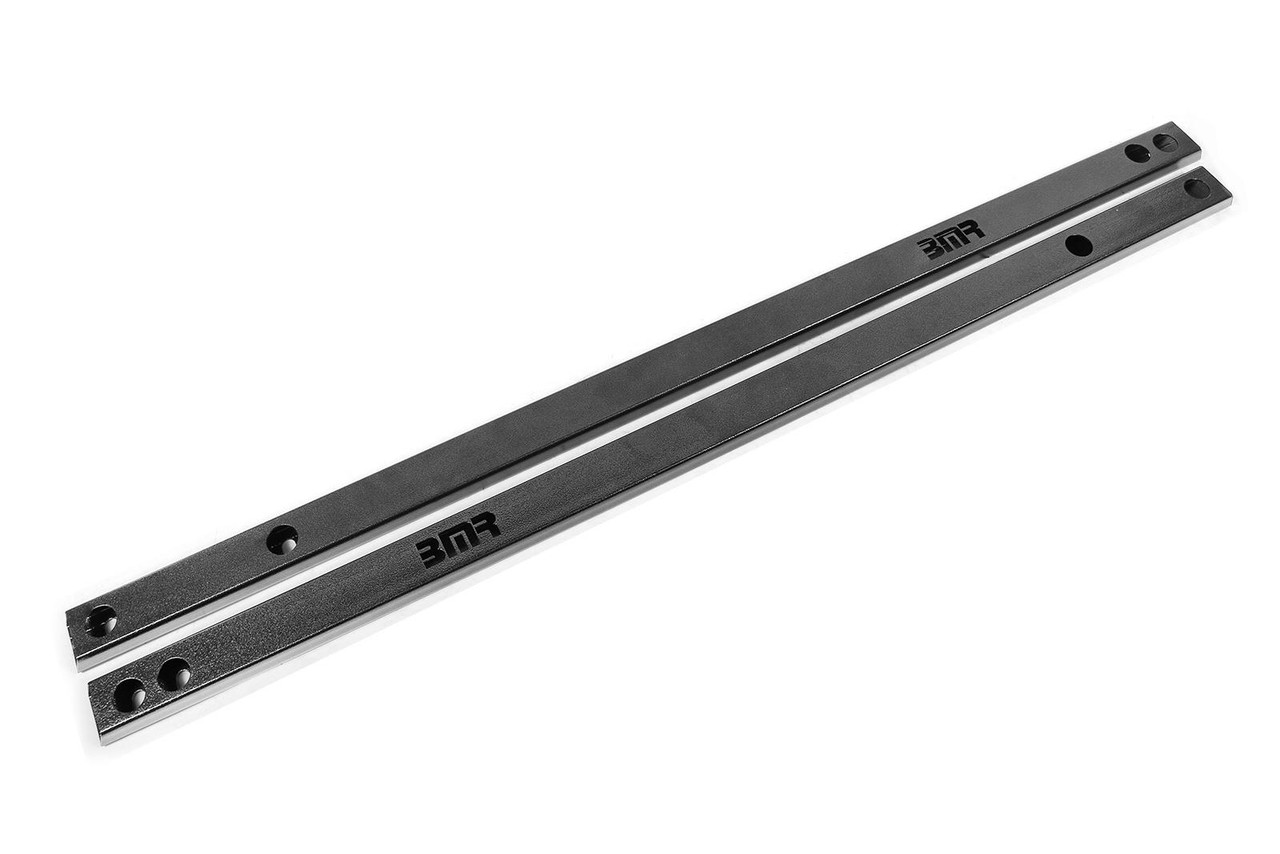 BMR Shorter Tube Chassis Jacking Rails, Black Hammertone :: 2015-2025 Ford Mustang
