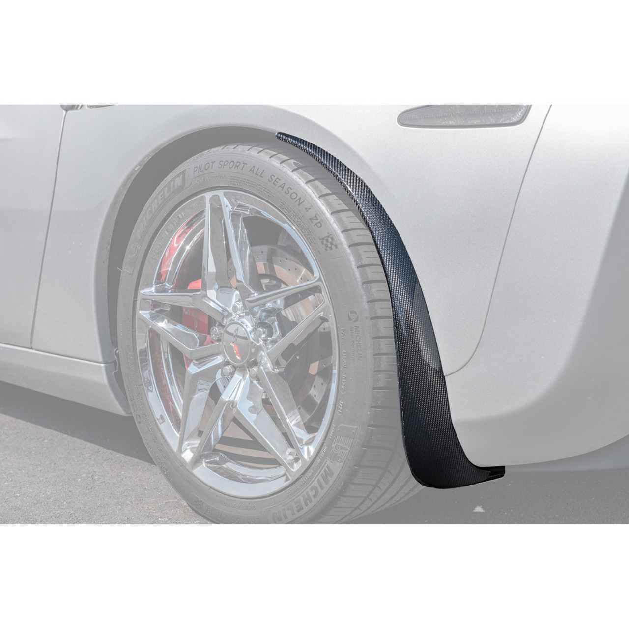 EOS Rear Splash Guard Mud Flaps, Carbon Fiber :: 2005-2013 C6 Corvette Base