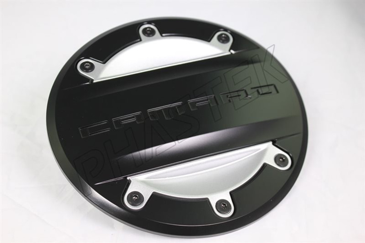 Chevrolet "CAMARO" Fuel Door w/Silver Inserts :: 2016-2024 Camaro