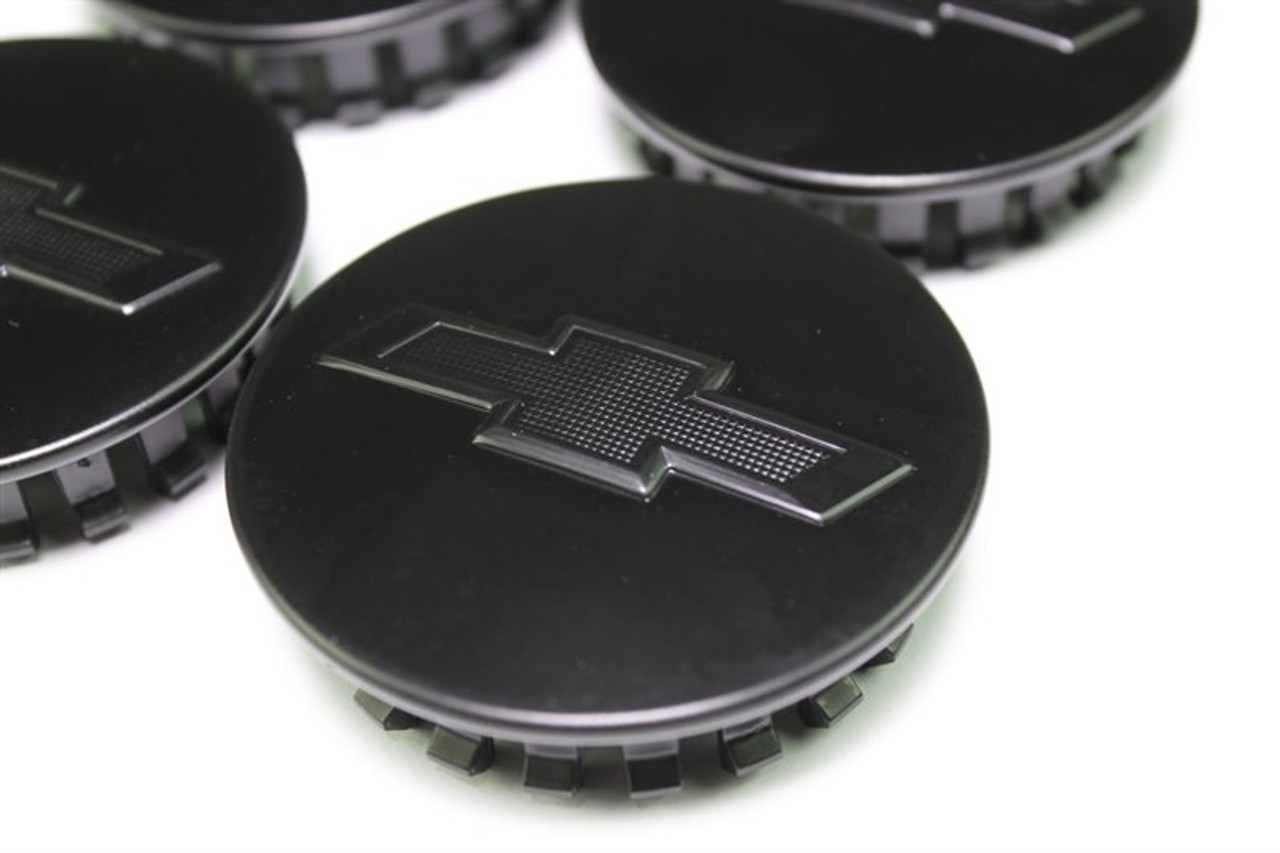 Chevrolet Satin Black Wheel Center Caps w/Bowtie Logo, Set of 4 :: 2016-2024 Camaro