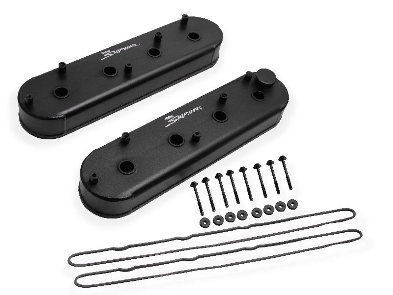 Holley Sniper Aluminum Valve Covers, Satin Black :: 2010-2015 Camaro SS & ZL1