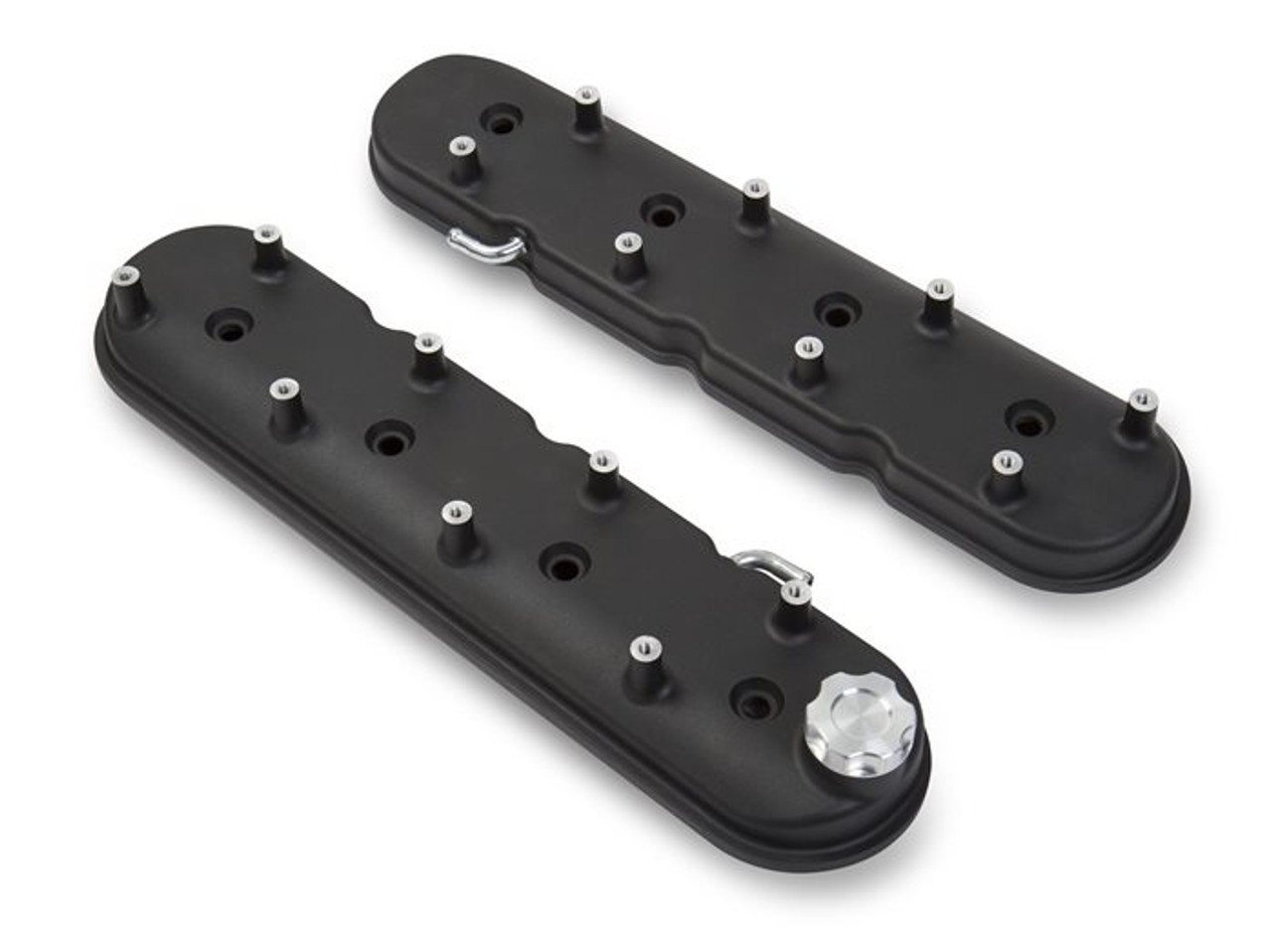 Holley Aluminum LS Valve Covers, Satin Black :: 2010-2015 Camaro V8 & 2006-2013 Corvette
