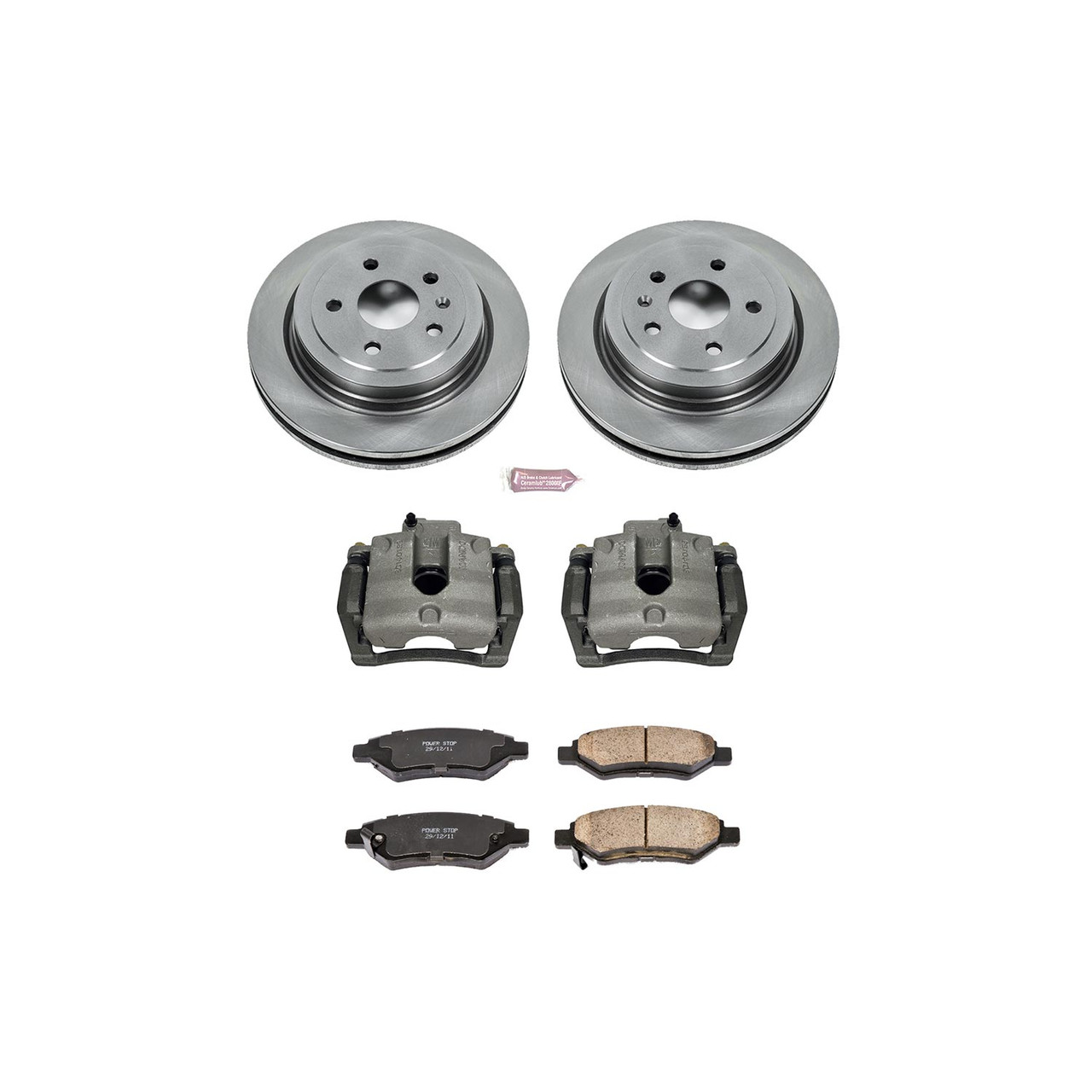 Powerstop Z17 Evolution Plus Stock Replacement Brake Upgrade Kit w/ Calipers, Front :: 2010-2015 Camaro V6