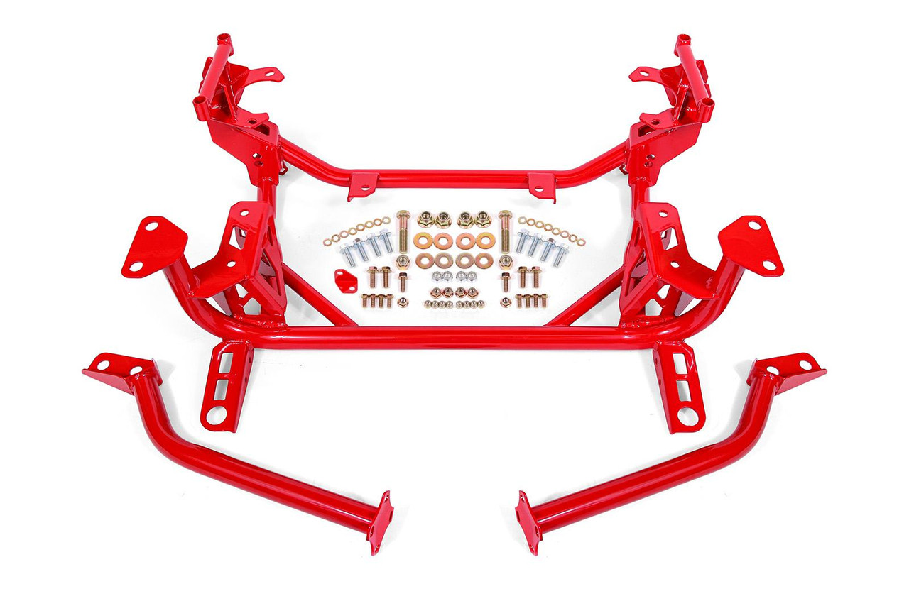 BMR Street Version K-Member Chassis Brace, Red :: 2015-2025 Ford Mustang