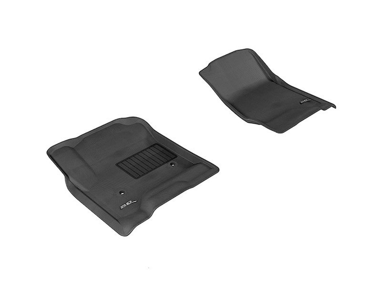 3D MAXpider Kagu All-Weather Floor Liners, Front, Black :: 2014-2018 Silverado - GMC Sierra 1500 Double Cab