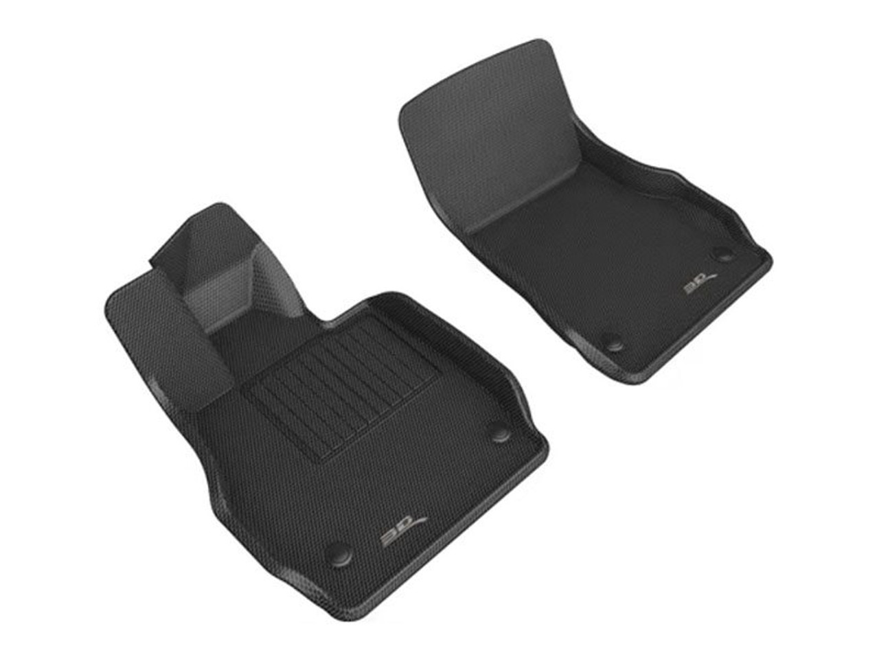 3D MAXpider Kagu All-Weather Floor Liners, Front, Black :: 2020-2025 C8 Corvette