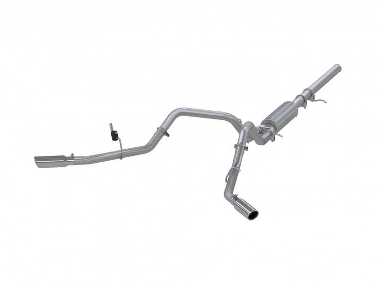 MBRP Installer Series 3" Cat-Back Exhaust System w/ Dual Split Side Exit, Aluminized Steel :: 2014-2018 Silverado & GMC Sierra 1500 4.3L, 5.3L