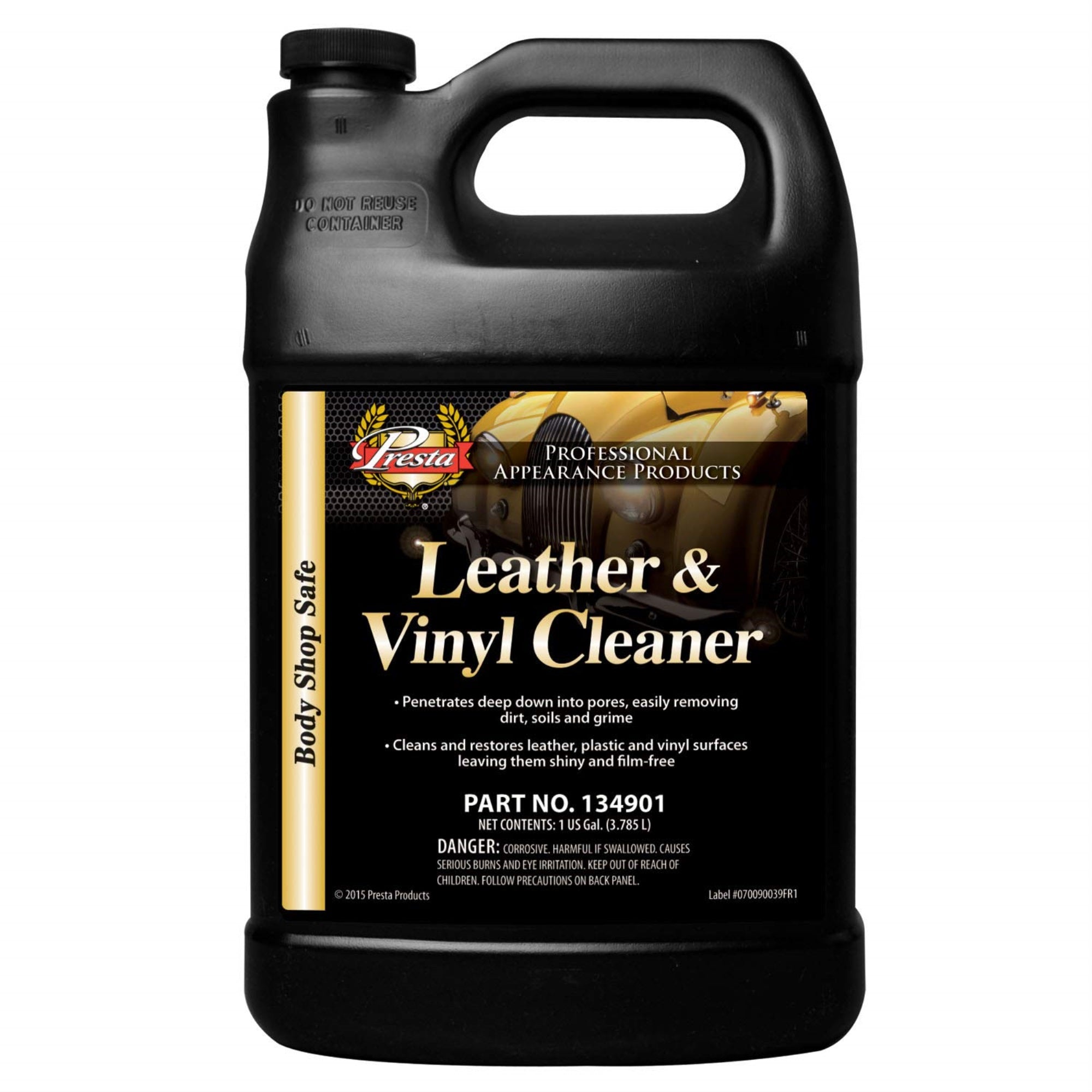 Presta PST-134901 Leather & Vinyl Cleaner, 1 Gallon - Powerful, Effective Cleaning Solution for Leather & Vinyl Surfaces