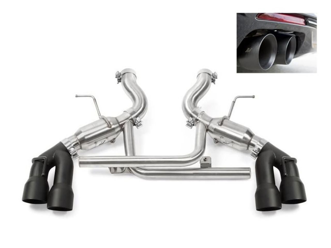 Mishimoto 3" Pro Axle-Back Exhaust System, 4" Quad Black Tips :: 2016-2024 Camaro SS