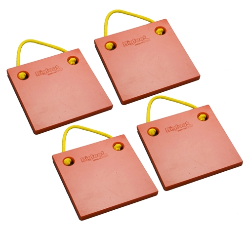 Bigfoot P121210-SO-4 RV Outrigger Pads - 12'' x 12'' x 1'' - Safety Orange - 4 Pack