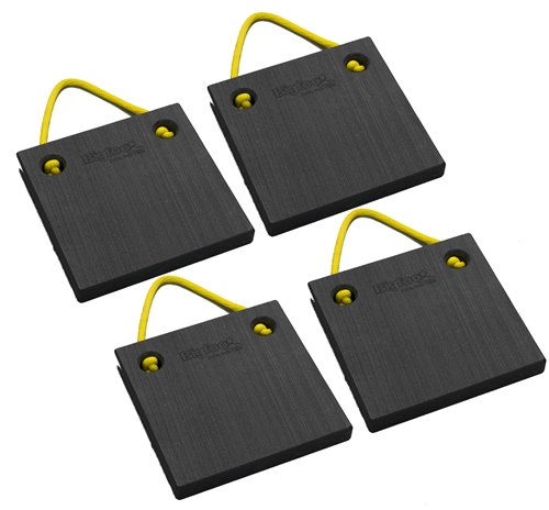 Bigfoot P121215-BK-4 RV Outrigger Pads - 12'' x 12'' x 1.5'' - Black - 4 Pack