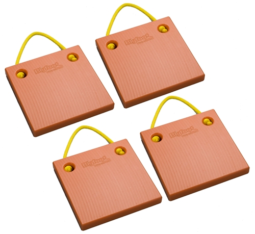 Bigfoot P121215-SO-4 RV Outrigger Pads - 12'' x 12'' x 1.5'' - Safety Orange - 4 Pack