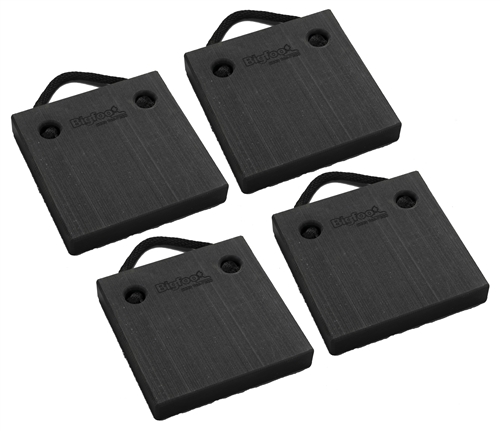 Bigfoot P121220-BK-4 RV Outrigger Pads - 12'' x 12'' x 2'' - Black - 4 Pack
