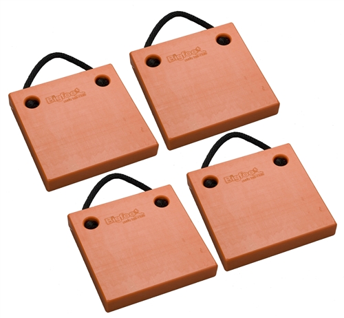 Bigfoot P121220-SO-4 RV Outrigger Pads - 12'' x 12'' x 2'' - Safety Orange - 4 Pack