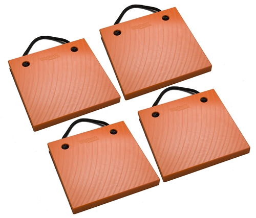 Bigfoot P181820-SO-4 RV Outrigger Pads - 18'' x 18'' x 2'' - Safety Orange - 4 Pack