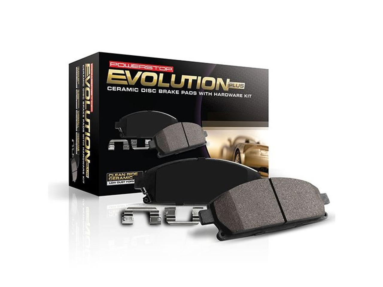 Powerstop Z17 Evolution Plus Ceramic Rear Brake Pads W/ Hardware Kit :: 2016-2024 Camaro SS, 2014-2019 Corvette C7 & 2015-2020 Mustang  GT350
