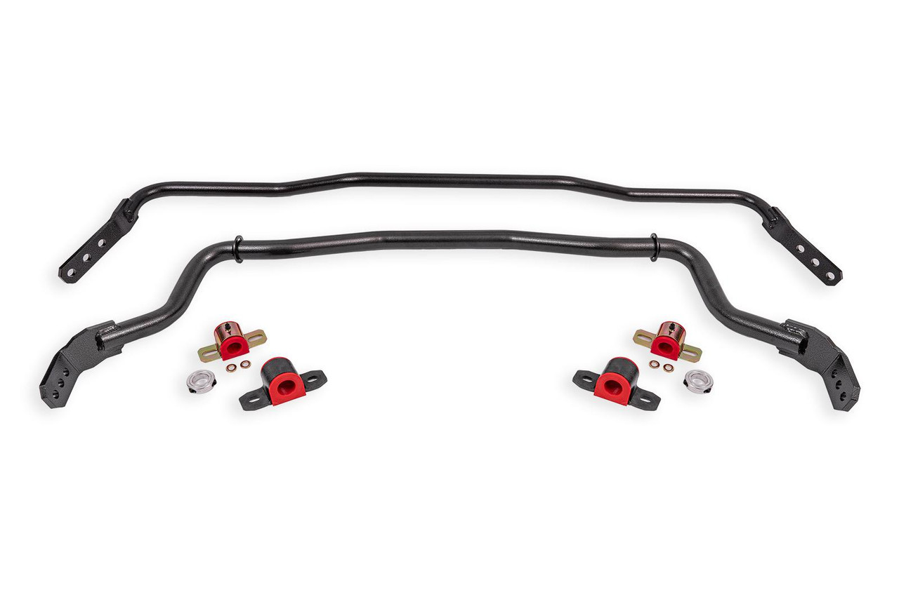 BMR Adjustable 35mm Front & 25mm Rear Sway Bar Kit w/ Bushings, Black Hammertone :: 2015-2025 Ford Mustang