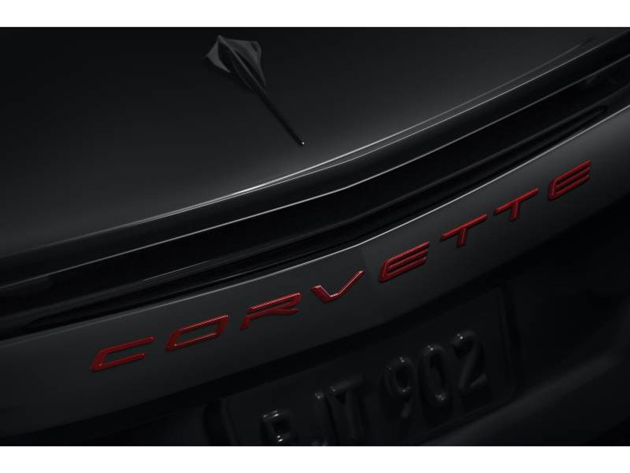 Chevrolet Script Rear Emblem, Torch Red :: 2020-2025 C8 Corvette Stingray