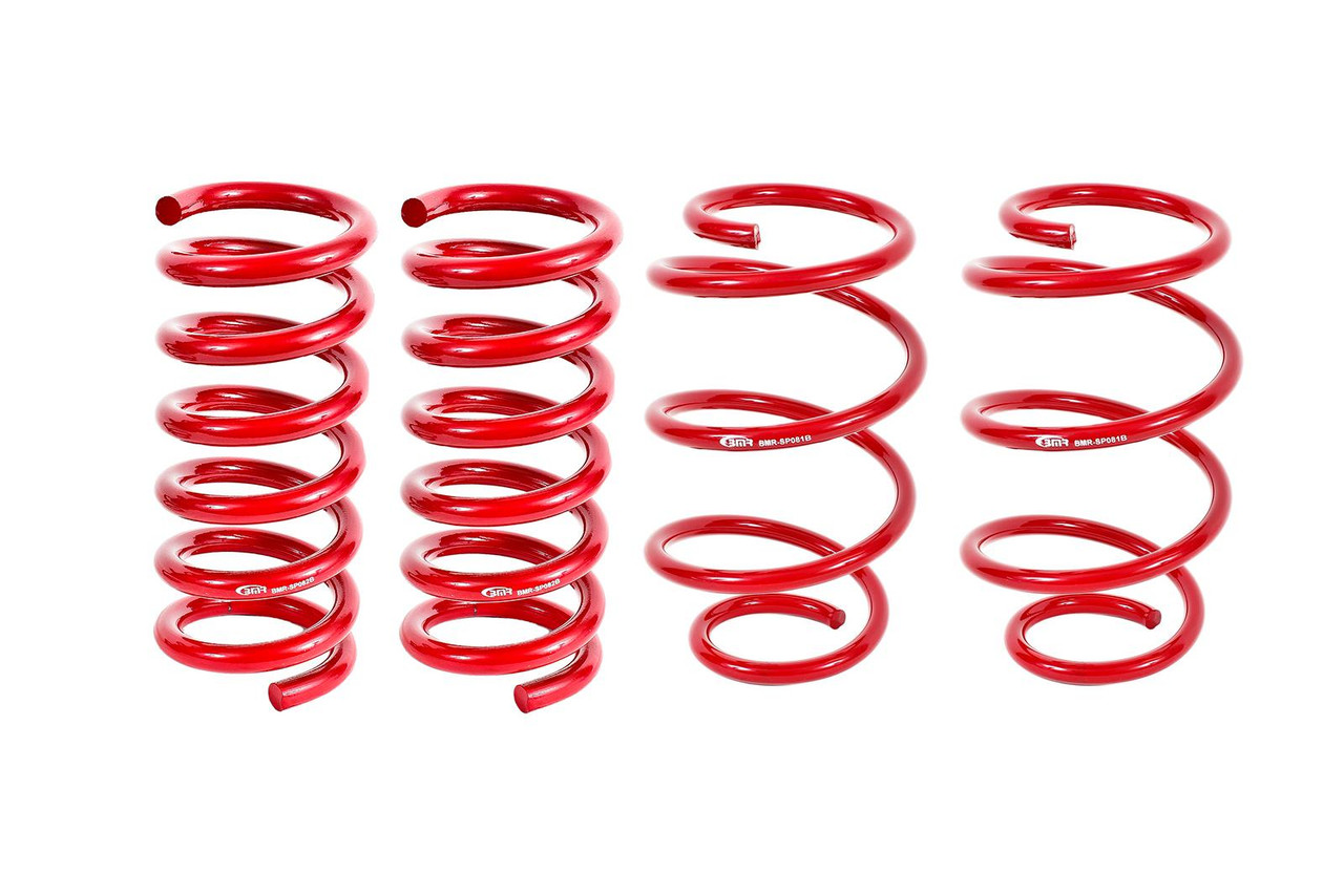 BMR 1.25" Front & .5" Rear Lowering Springs, Performance Version :: 2015-2025 Ford Mustang w/o Magneride