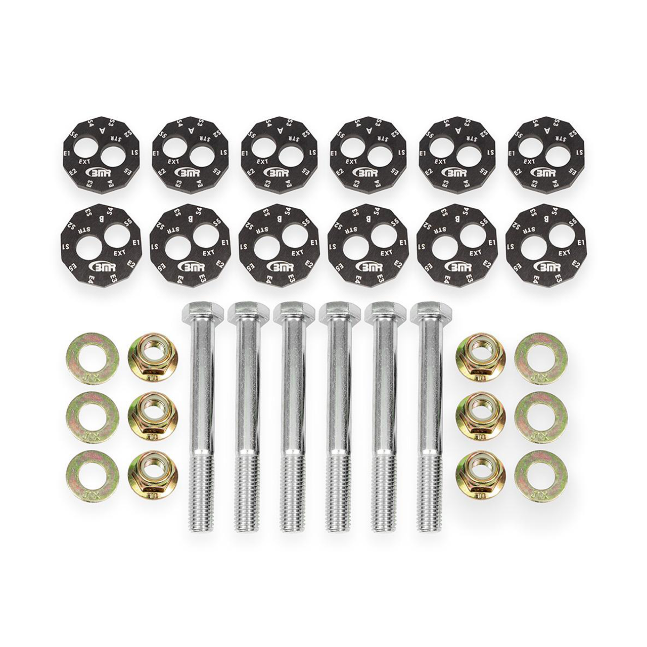 BMR Front & Rear Lower Control Arms Camber Bolt Kit :: 2005-2013 C6 Corvette Base, Z51 & Grand Sport