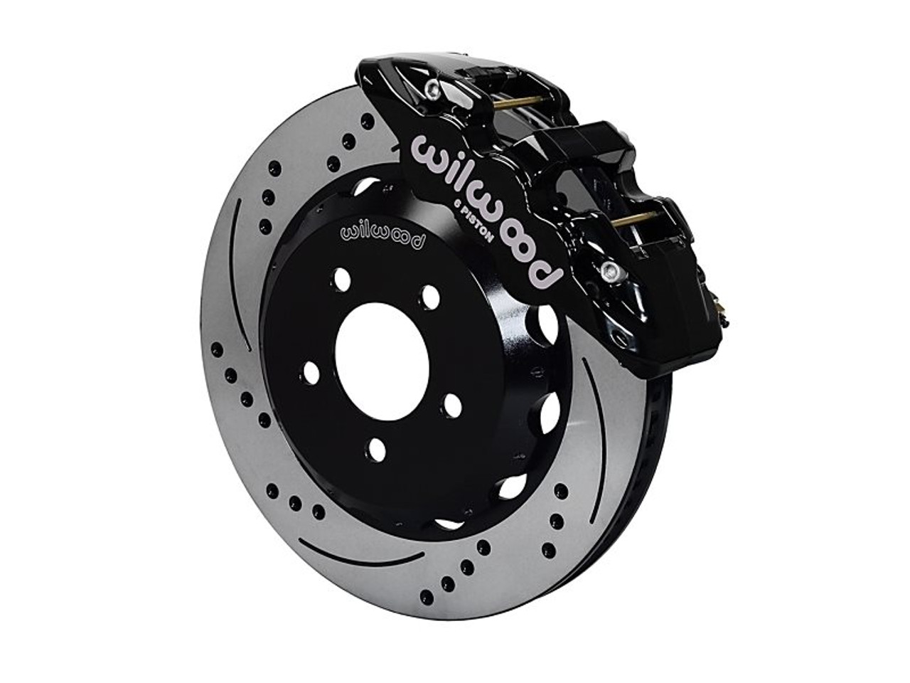 Wilwood AERO6 Front Big Brake Kit, Black 6 Piston Calipers, 15" Drilled & Slotted Rotors :: 2016-2019 Camaro