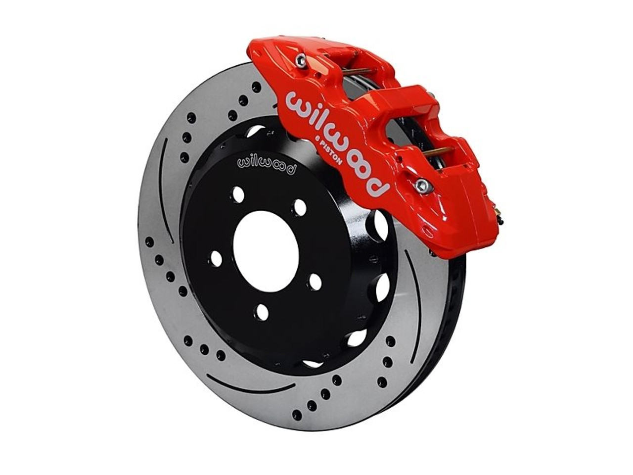 Wilwood AERO6 Front Big Brake Kit, Red 6 Piston Calipers, 15" Drilled & Slotted Rotors :: 2016-2019 Camaro