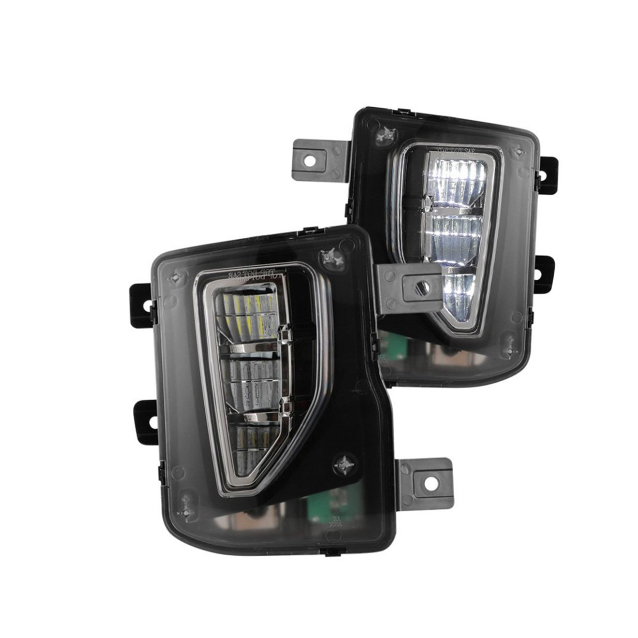 Winjet Fog Light Package, Clear Lens, Wiring Included :: 2016-2018 Silverado 1500