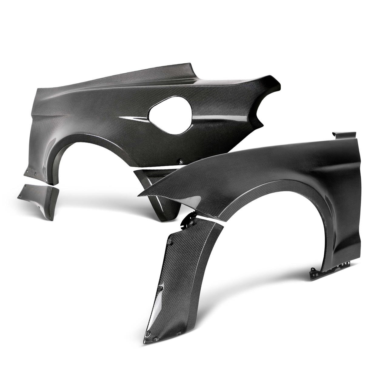 Anderson Composites Type-JTP 10pc Front & Rear Wide Body Fender Kit, Carbon Fiber :: 2018-2023 Ford Mustang