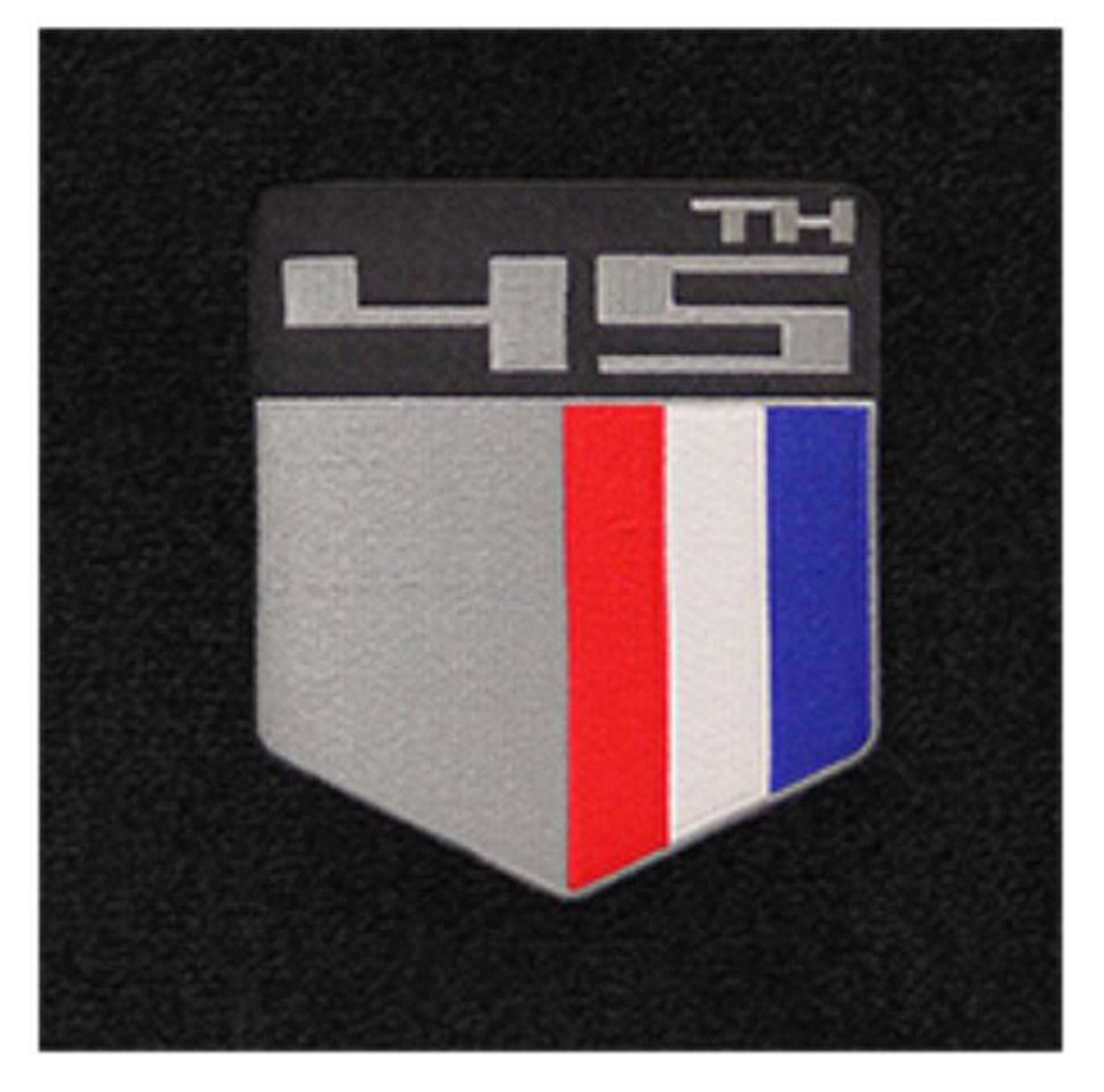 Lloyd 4pc Ultimat Front Floor Mats, Black Mats w/ Camaro 45th Anniversary Shield Logo :: 2010-2015 Camaro