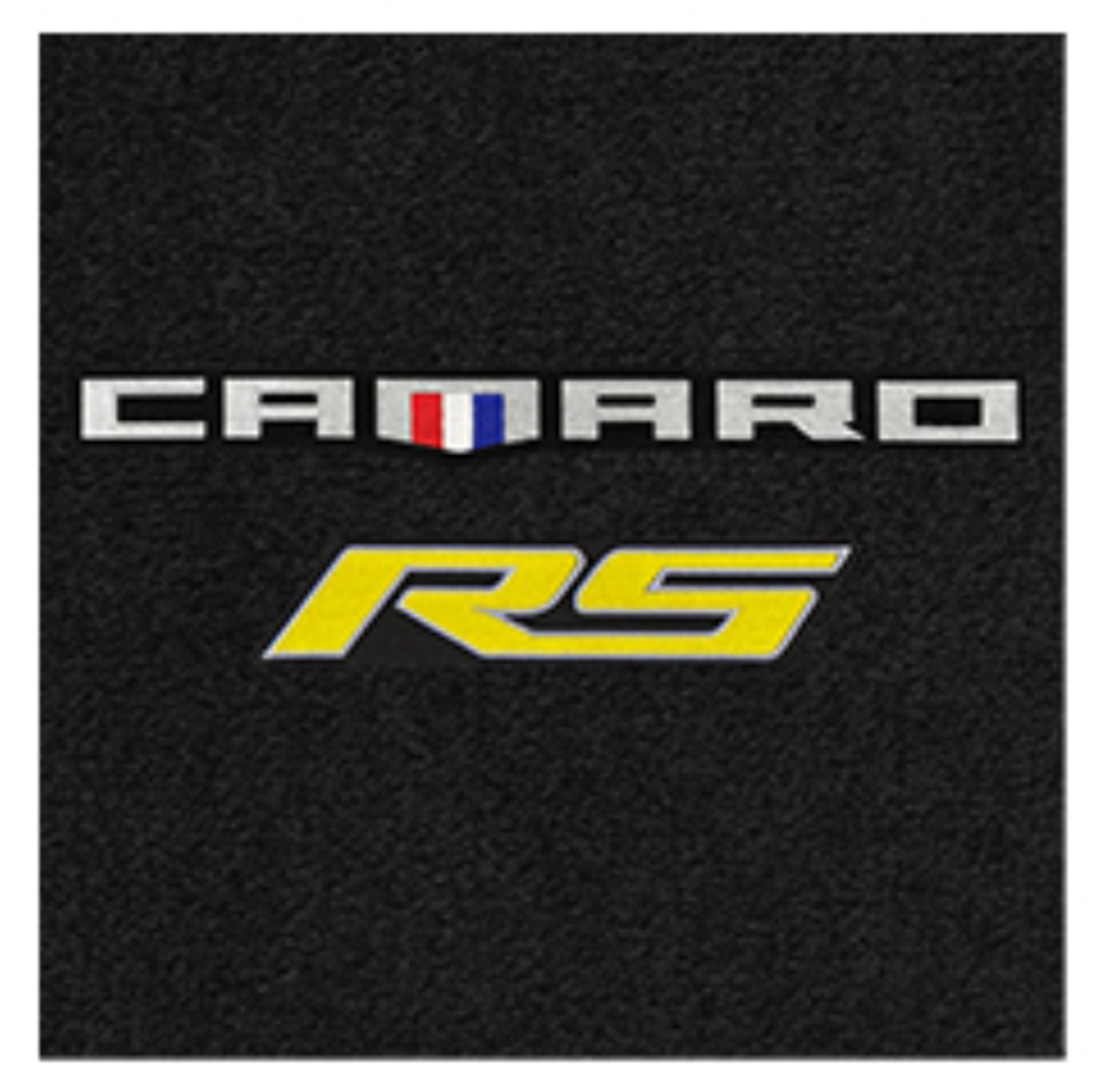 Lloyd Ultimat Trunk Mat, Black Mat w/ Yellow Camaro RS Logo :: 2016-2024 Camaro Coupe