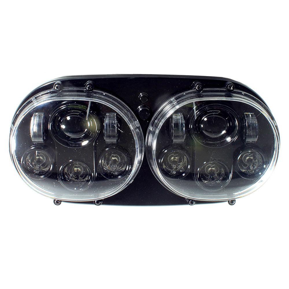 Cyron Dual LED Integrated Black 80w Headlight For Road Glide Motorcycle Street - ABIG5D-A6K
