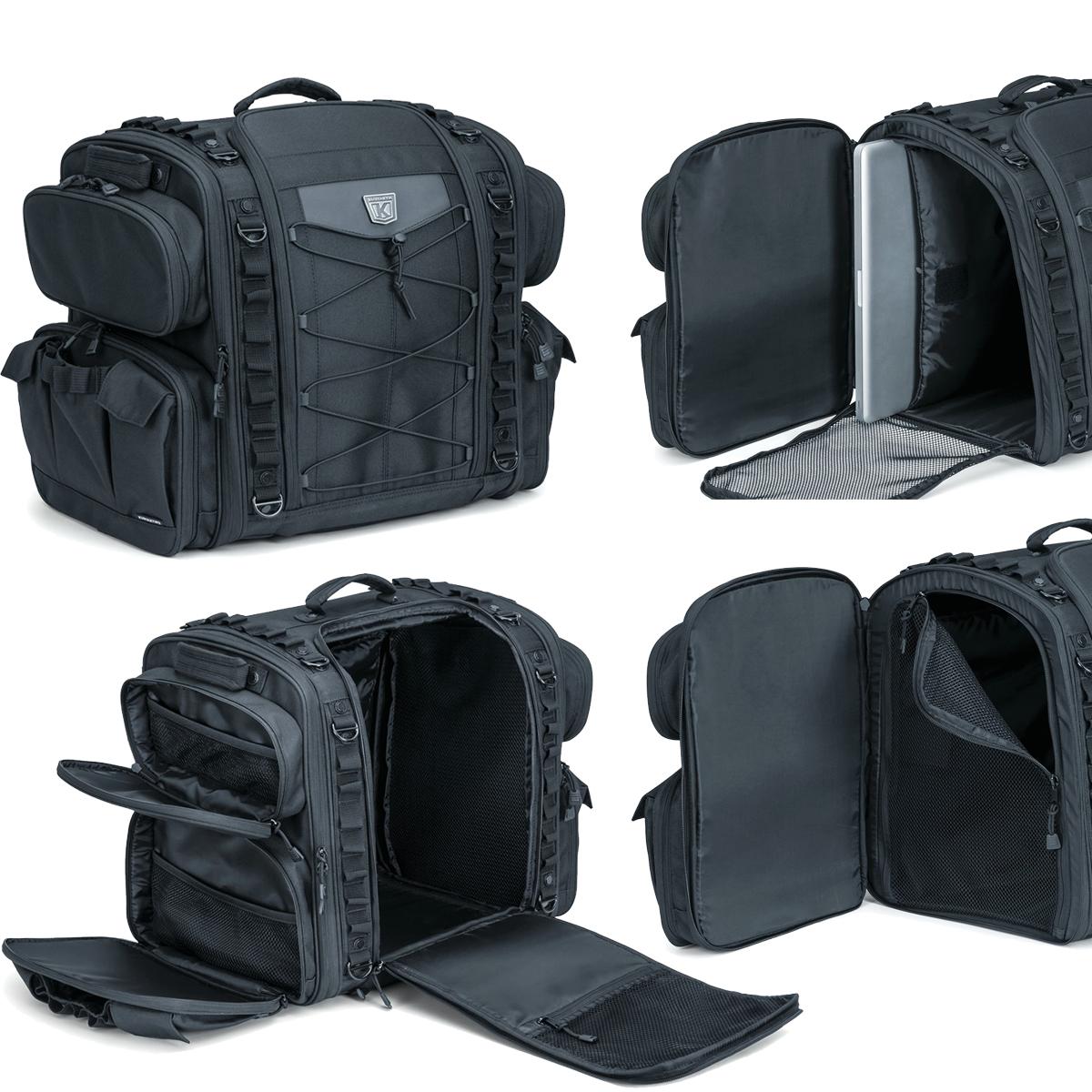 Kuryakyn Momentum Road Warrior Bag, Black Motorcycle Street - 5284