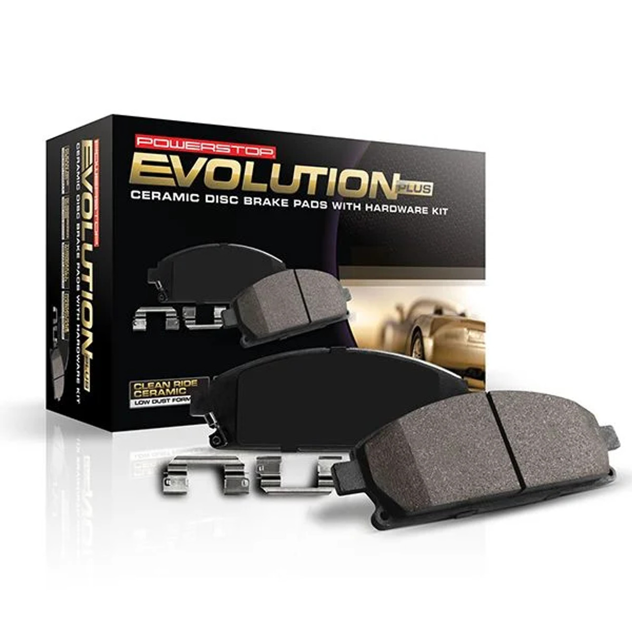 PowerStop Z17 Evolution Ceramic Rear Brake Pads w/ Hardware Kit :: 2015-2023 Ford Mustang