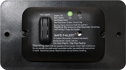 Safe-T-Alert 85-741-BL-TR 85 Series Dual CO & LP Gas Alarm With Trim, Black