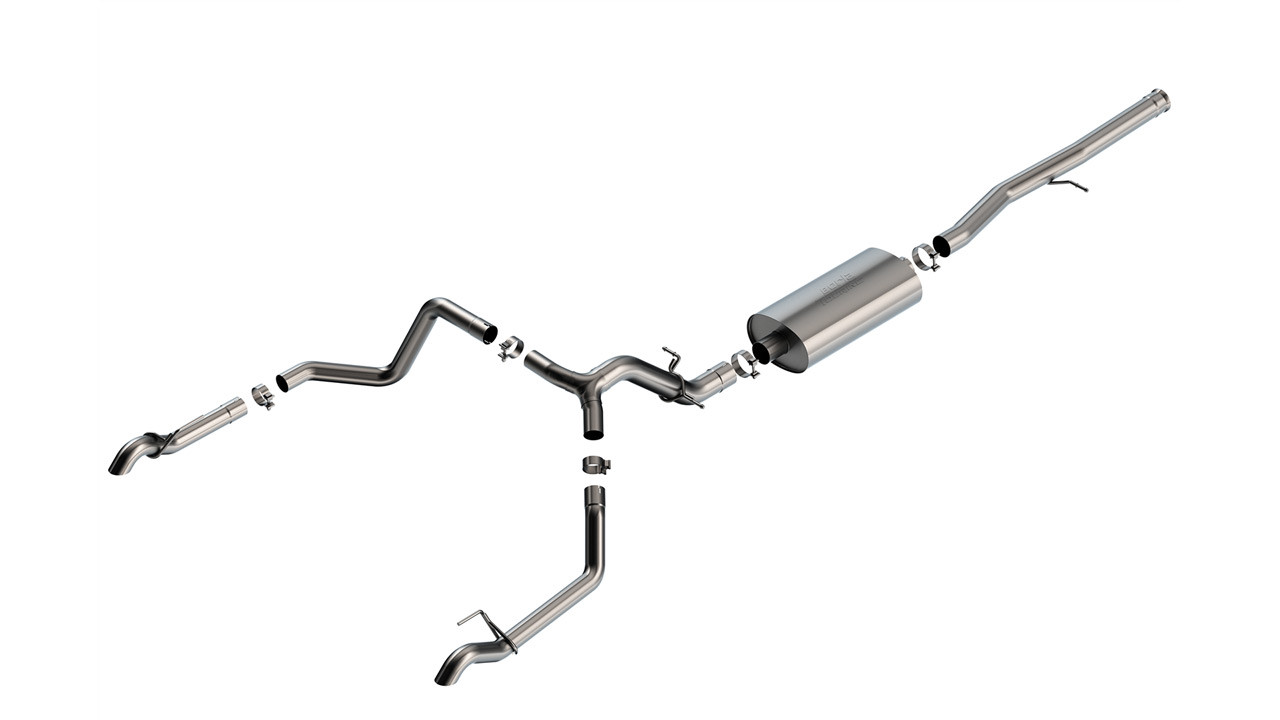 Borla 3.5" ZR2 AT4X Touring Cat-Back Exhaust System :: 2022-2024 ZR2 Silverado & AT4X GMC Sierra 1500 Crew Cab Short Bed