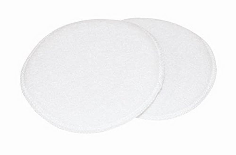 Carrand 40118 Terry Cloth 5'' Round Applicator Pad, 2 Pack, White