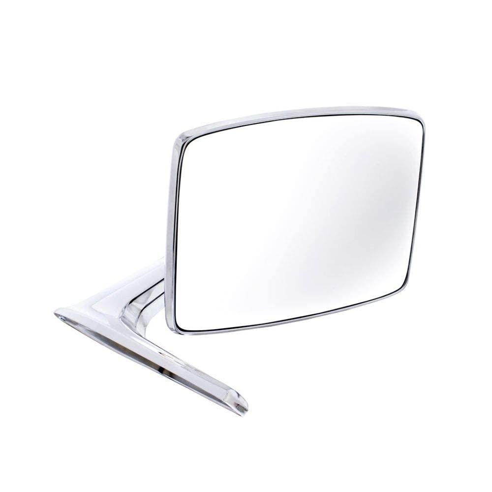 United Pacific 110737 Chrome Exterior Convex Mirror For 1966-77 Ford Bronco & 1967-79 Truck, Diecast Construction - Passenger Si