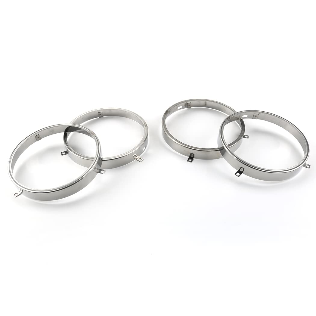 4Pcs Headlight Retaining Ring Headlamp Mounting Brackets 5 3/4'' Fits 1964-1972 Gm A Body