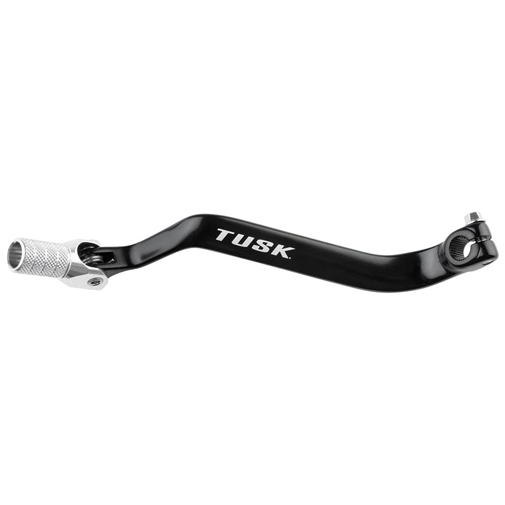 Tusk Folding Shift Lever +10Mm Black/Silver Tip - Fits: Kawasaki Klr650 1987-2018