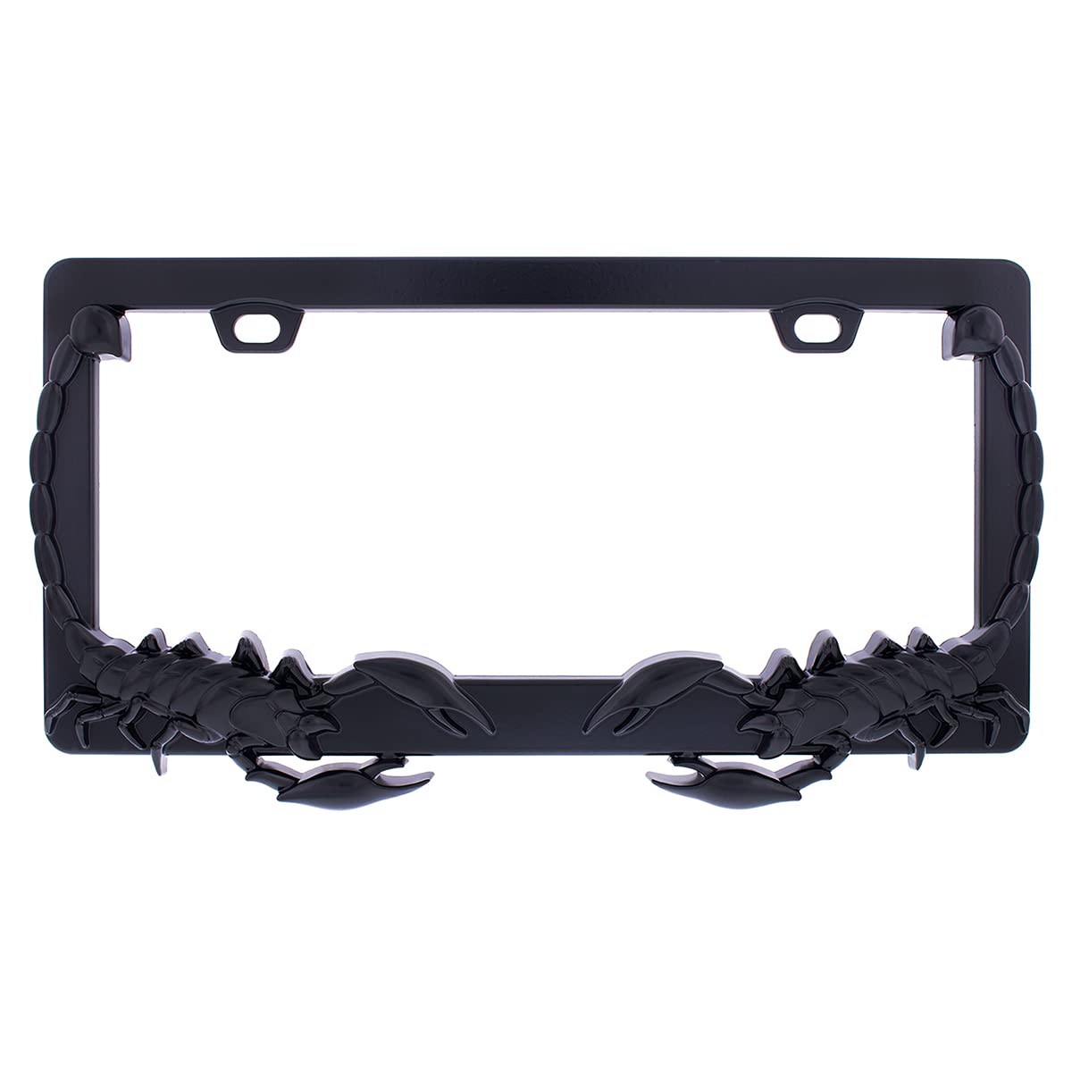 United Pacific 50115 Universal Black Die-Cast Metal Scorpion License Plate Frame Holder For Cars, Trucks, Rvs, Semi, Car Accesso