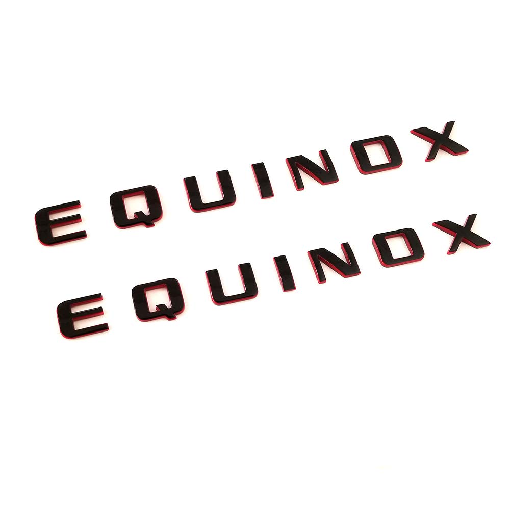 Yoaoo 2X Oem Chrome Equinox Nameplate Letter Emblems Badges Glossy For Equinox 23299758