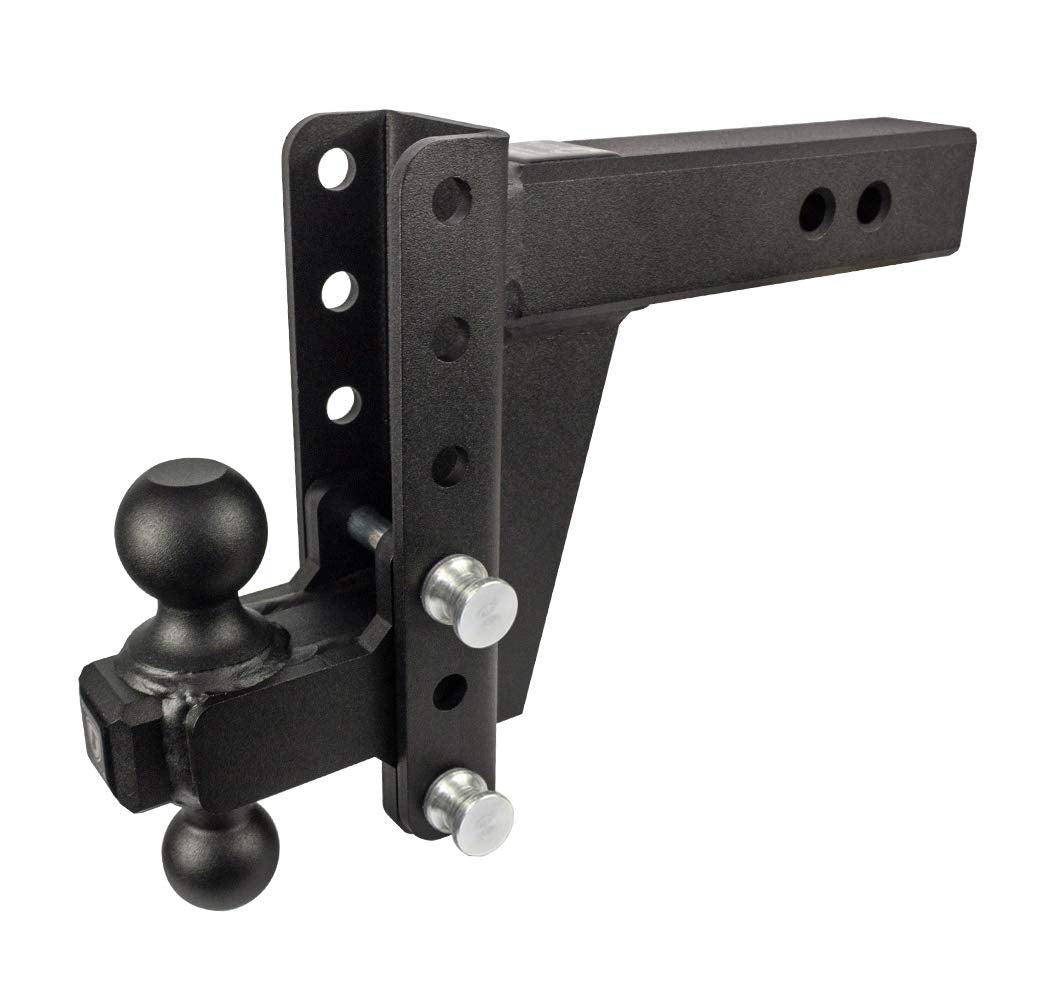 Bulletproof Hitches 2.5'' Adjustable Heavy Duty Trailer Hitch (22,000Lb Rating) - 6'' Drop/Rise Trailer Hitch With 2'' & 2-5/16'