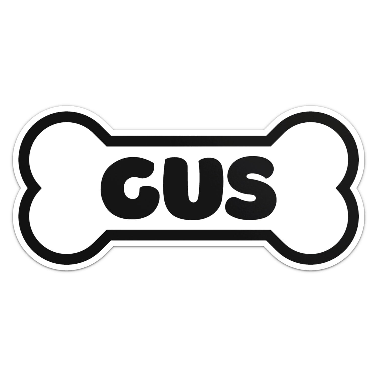 Gus Dog Name Sticker - Waterproof Vinyl Decal For Car Bumper, Laptop, Water Bottle, Wall, And Window, Size - 8'' Longer Side